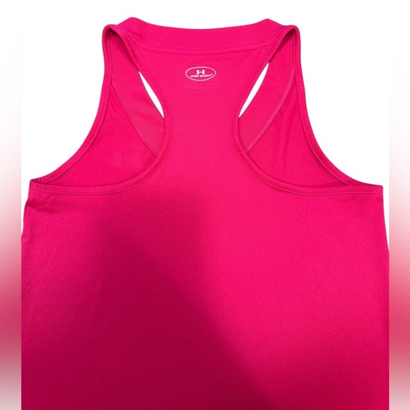 Under Armour HeatGear Sleeveless Tank Size Small Hot Pink VNeckline Racerback - Picture 5 of 10